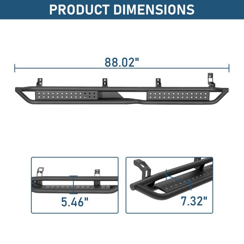 Two-Stair Nerf Side Step Bars For 2007-2021 Toyota Tundra CrewMax- Ultralisk4x4