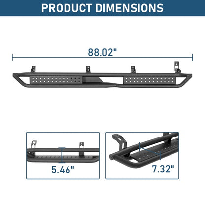 Two-Stair Nerf Side Step Bars For 2007-2021 Toyota Tundra CrewMax- Ultralisk4x4