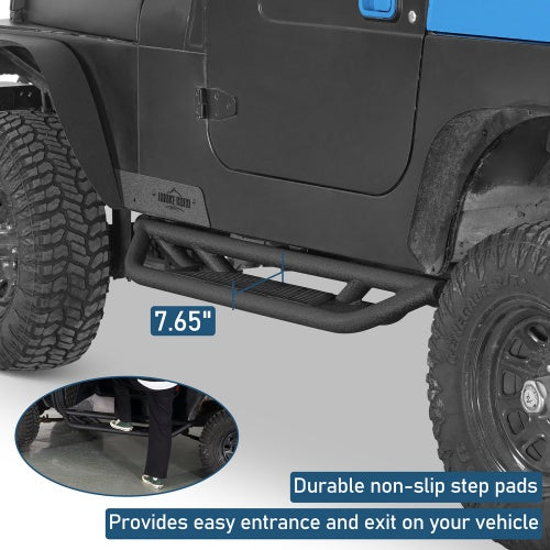 Tubular Side Step Bars For 1987-1995 Jeep Wrangler YJ - Ultralisk4x4