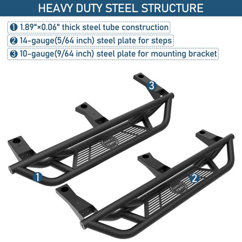 Tubular Side Step Bars For 1987-1995 Jeep Wrangler YJ - Ultralisk4x4