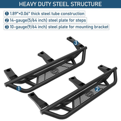 Tubular Side Step Bars For 1987-1995 Jeep Wrangler YJ - Ultralisk4x4