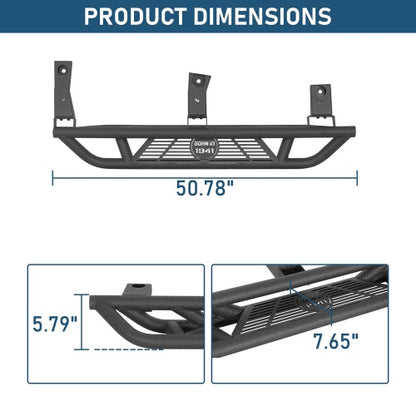 Tubular Side Step Bars For 1987-1995 Jeep Wrangler YJ - Ultralisk4x4