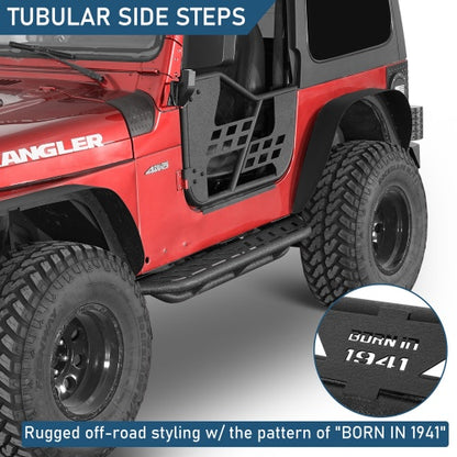 Road Trip Tubular Side Steps For 1997-2006 Jeep Wrangler TJ(Excluding Unlimited) - Ultralisk4x4