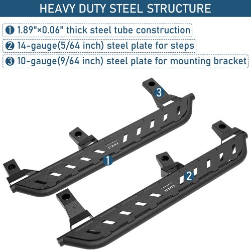Road Trip Tubular Side Steps For 1997-2006 Jeep Wrangler TJ(Excluding Unlimited) - Ultralisk4x4