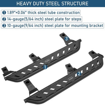 Road Trip Tubular Side Steps For 1997-2006 Jeep Wrangler TJ(Excluding Unlimited) - Ultralisk4x4