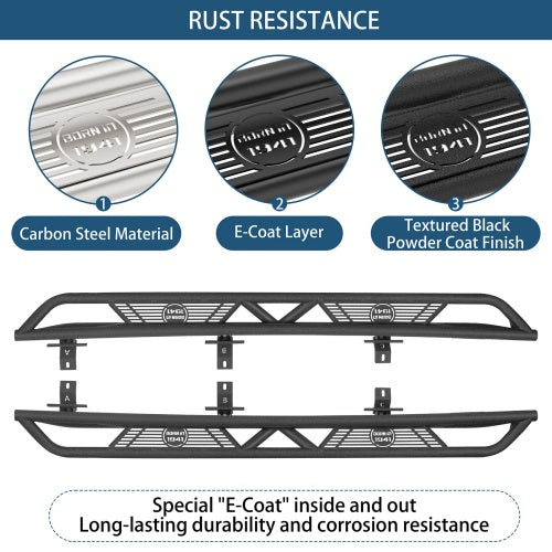 Running Boards Side Steps Nerf Bars For 2020-2026 Jeep Gladiator JT - Ultralisk4x4