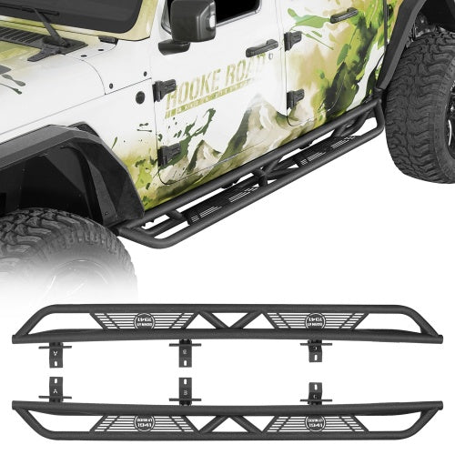 Running Boards Side Steps Nerf Bars For 2020-2026 Jeep Gladiator JT - Ultralisk4x4