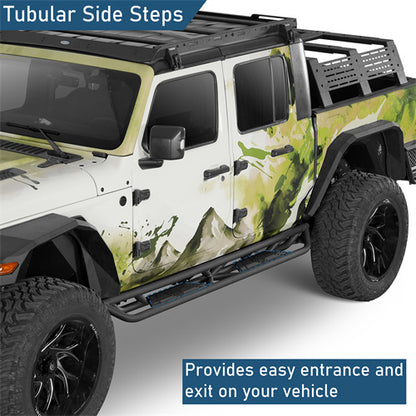 Running Boards Side Steps Nerf Bars For 2020-2025 Jeep Gladiator JT - Ultralisk4x4