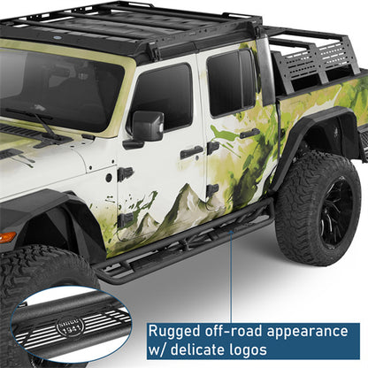 Running Boards Side Steps Nerf Bars For 2020-2025 Jeep Gladiator JT - Ultralisk4x4