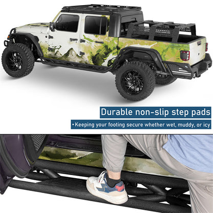 Running Boards Side Steps Nerf Bars For 2020-2025 Jeep Gladiator JT - Ultralisk4x4