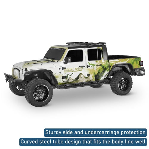 Running Boards Side Steps Nerf Bars For 2020-2026 Jeep Gladiator JT - Ultralisk4x4