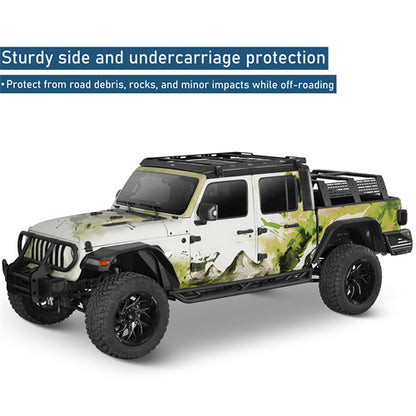 Running Boards Side Steps Nerf Bars For 2020-2025 Jeep Gladiator JT - Ultralisk4x4