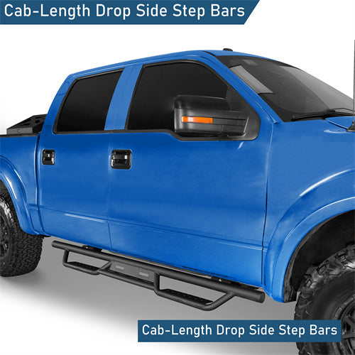 Running Boards Drop Side Steps Bar(09-14 Ford F-150 SuperCrew) - ultralisk4x4