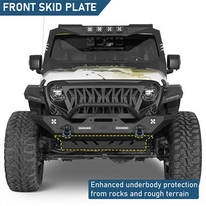 Front Skid Plate For 2018-2025 Jeep Wrangler JL & Gladiator JT - Ultralisk4x4