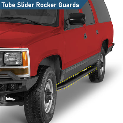 Tube Slider Rocker Guards For 1992-1999 Chevy Suburban (Excluding K2500 Suburban) - Ultralisk4x4