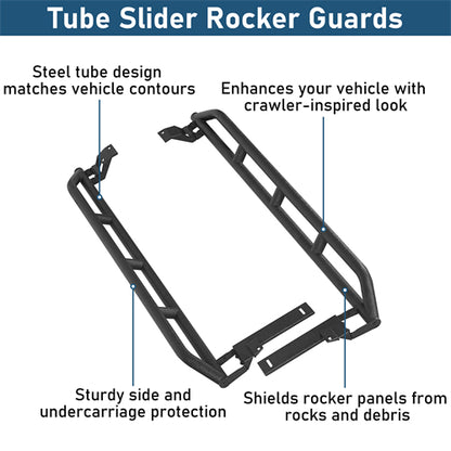 Tube Slider Rocker Guards For 2013-2017 Subaru XV Crosstrek - Ultralisk4x4