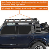 Soft Top Overland Aluminum Roof Rack For 2021-2023 Ford Bronco 4-Door - Ultralisk4x4 ul8924s 13
