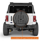Jeep & Bronco Spare Tire Mount Molle Panel Storage Panel For 87-18 Jeep Wrangler YJ TJ JK & 21-23 Ford Bronco - Ultralisk 4x4 ul1032s 7