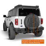 Jeep & Bronco Spare Tire Mount Molle Panel Storage Panel For 87-18 Jeep Wrangler YJ TJ JK & 21-23 Ford Bronco - Ultralisk 4x4 ul1032s 8