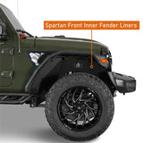 Spartan Front Inner Fender Liners Steel Wheel Lines for 2020-2023 Jeep Gladiator JT - Ultralisk 4x4  ul7012s 9