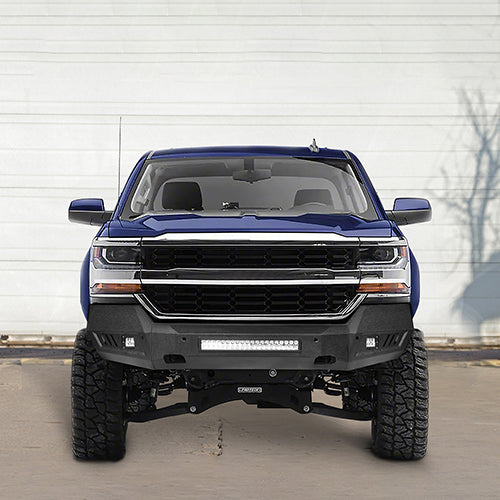 Steel Front Bumper & Rear Bumper w/Lights for 2016-2018 Chevy Silverado 1500 - ultralisk4x4 ULB.9023+9025 3