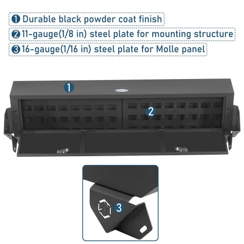 Trunk Upper Locking Storage Box For 2021-2026 Ford Bronco 4-Door Hardtop(Excluding Bronco Sport) - Ultralisk4x4