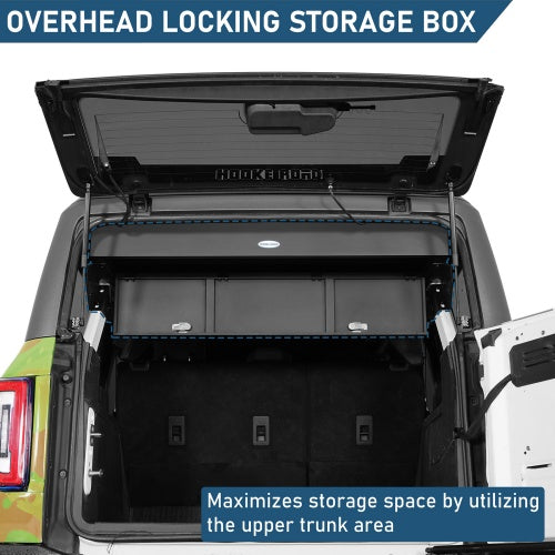 Trunk Upper Locking Storage Box For 2021-2026 Ford Bronco 4-Door Hardtop(Excluding Bronco Sport) - Ultralisk4x4