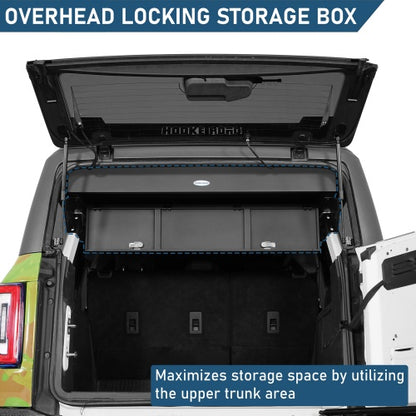 Trunk Upper Locking Storage Box For 2021-2026 Ford Bronco 4-Door Hardtop(Excluding Bronco Sport) - Ultralisk4x4