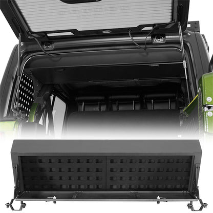 Trunk Upper Locking Storage Box For 2018-2025 Jeep Wrangler JL 4-Door Hardtop - Ultralisk4x4