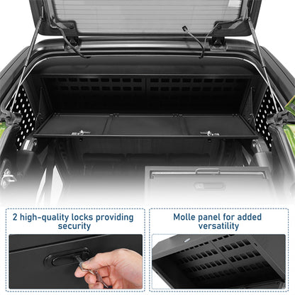Trunk Upper Locking Storage Box For 2018-2025 Jeep Wrangler JL 4-Door Hardtop - Ultralisk4x4