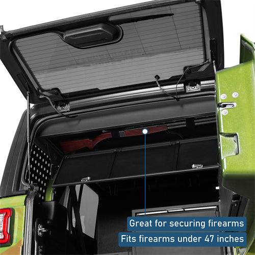 Trunk Upper Locking Storage Box For 2018-2025 Jeep Wrangler JL 4-Door Hardtop - Ultralisk4x4