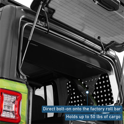 Trunk Upper Locking Storage Box For 2018-2025 Jeep Wrangler JL 4-Door Hardtop - Ultralisk4x4