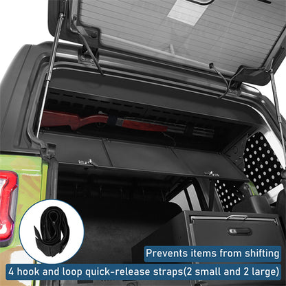Trunk Upper Locking Storage Box For 2018-2025 Jeep Wrangler JL 4-Door Hardtop - Ultralisk4x4