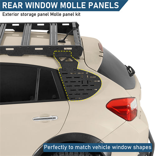 Rear Window Exterior Storage Panel Molle Panel Kit For 2013-2017 Subaru XV Crosstrek - Ultralisk4x4