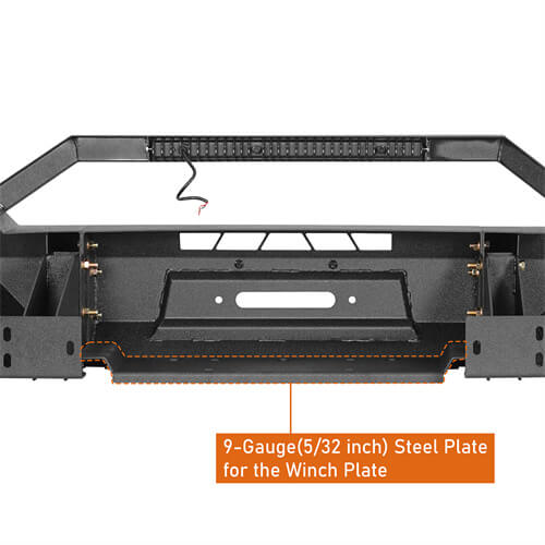 Tacoma 3rd Gen Full Width Front Bumper w/ LED Light Bar & Bull Bar For 2016-2023 Toyota Tacoma - ultralisk4x4 ul4211s 14