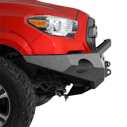 Tacoma 3rd Gen Full Width Front Bumper w/ LED Light Bar & Bull Bar For 2016-2023 Toyota Tacoma - ultralisk4x4 ul4211s 7