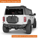 Tailgate Exterior Storage Cargo Box Bronco Parts For 2021 2022 2023 Ford Bronco - Ultralisk 4x4 ul8927s 8