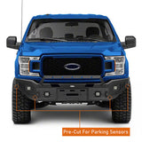 Ford F-150 Texture Black Front Bumper w/Winch Plate For 2018-2020 Ford F-150 Excluding Raptor - ultralisk4x4 ul8255 10