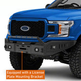 Ford F-150 Texture Black Front Bumper w/Winch Plate For 2018-2020 Ford F-150 Excluding Raptor - ultralisk4x4 ul8255 11