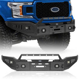 Ford F-150 Texture Black Front Bumper w/Winch Plate For 2018-2020 Ford F-150 Excluding Raptor - ultralisk4x4 ul8255 2