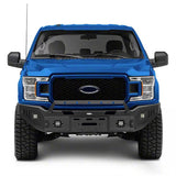 Ford F-150 Texture Black Front Bumper w/Winch Plate For 2018-2020 Ford F-150 Excluding Raptor - ultralisk4x4 ul8255 3