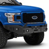 Ford F-150 Texture Black Front Bumper w/Winch Plate For 2018-2020 Ford F-150 Excluding Raptor - ultralisk4x4 ul8255 6