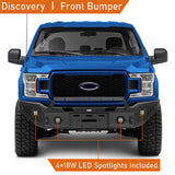Ford F-150 Texture Black Front Bumper w/Winch Plate For 2018-2020 Ford F-150 Excluding Raptor - ultralisk4x4 ul8255 8