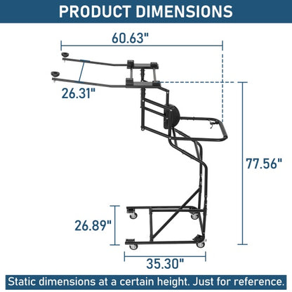 Hard Top Lift Holder Rack & Doors and Hardtops Storage Cart For 1997-2026 Jeep Wrangler TJ JK JL JT & Ford Bronco 4-Door - Ultralisk 4x4
