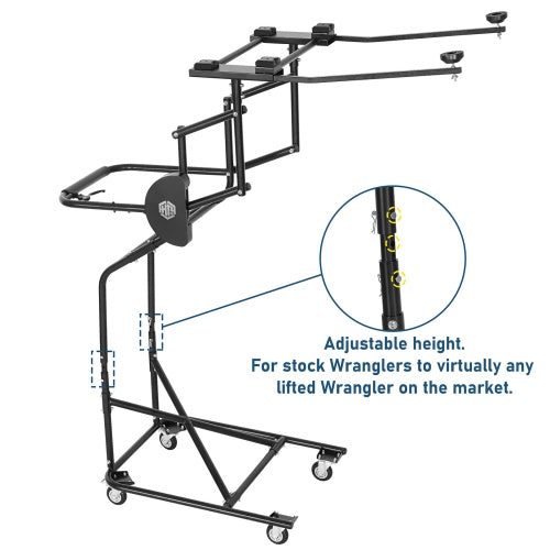 Jeep Hard Top Lift Holder Rack (97-26 Jeep Wrangler TJ & JK & JL & Ford Bronco 4-Door) - ultralisk4x4