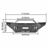 Tacoma Front Bumper Full Width Front Bumper w/Winch Plate for 2005-2011 Toyota Tacoma - Ultralisk 4x4  ul4001 10