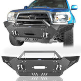 Full Width Front Bumper w/Winch Plate & LED Spotlights(05-11 Toyota Tacoma) - Ultralisk 4x4