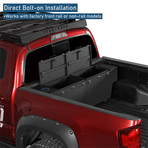 Truck Tool Box Lockable Storage Box Set For 2005-2023 Toyota Tacoma / 2015-2022 Chevy Colorado / GMC Canyon 5'2" Bed - Ultralisk4x4