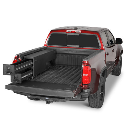 Wheel Well Storage Drawer System Truck Side Box For 2015-2022 Chevy Colorado GMC Canyon 5'2" Bed - Ultralisk4x4
