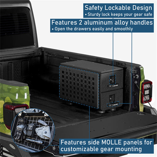 Wheel Well Storage Drawer System Truck Side Box For Overland Off-Road Vehicles, Pick-up Trucks - Ultralisk4x4